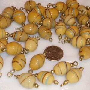 NOS Vintage Swirled Glass Beads